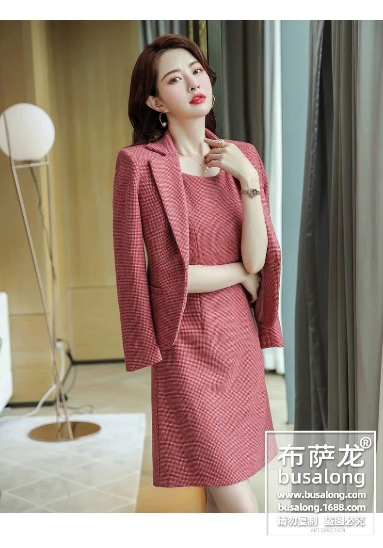 Spring and Autumn Long Sleeve Business Women's Clothing Suit Jacket Formal Wear Temperament Commute Work Clothes Slim Fit Slimmi