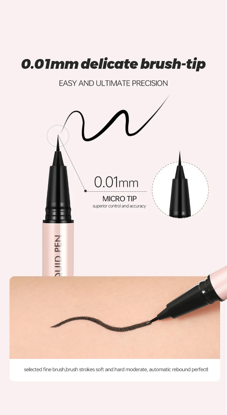 Waterproof Quick Dry Liquid Eyeliner Portable Ultra-fine Black Long Lasting Sweatproof Quick-drying Eyeliner Pencil Eyes Makeup