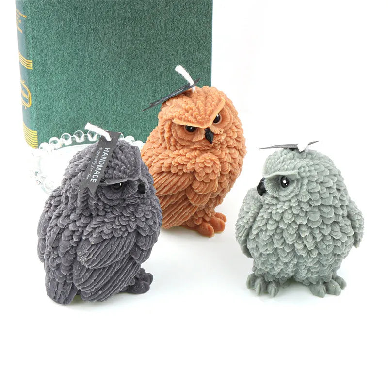 Halloween Cute Owl Candle Silicone Mold For Festive And Romantic Decoration Gypsum form Homemade Handicraft Gift Making Kitchen