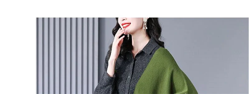 Self Made Knitted Two-piece Set for Women's 2024 Spring Clothing Set Socialite Temperament Wide Leg Pants Sweater Set Commuting