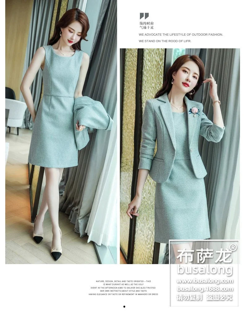 Spring and Autumn Long Sleeve Business Women's Clothing Suit Jacket Formal Wear Temperament Commute Work Clothes Slim Fit Slimmi