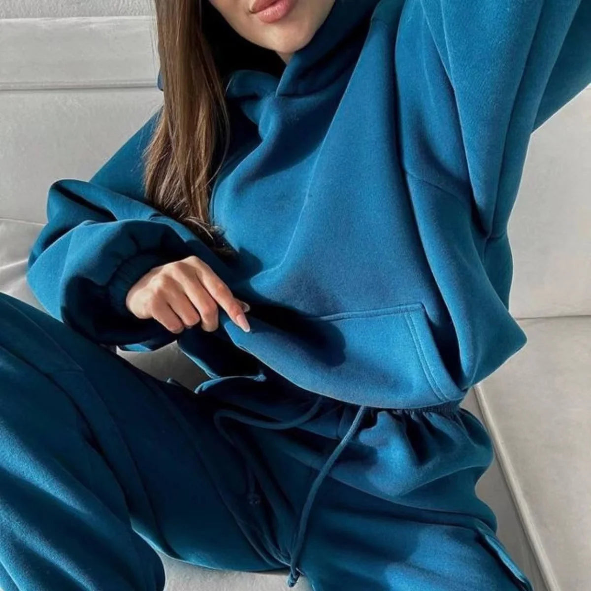 2024 Autumn Hoodies And Pants Hoodies Set Clothes Women Two Pieces Sweatshirts Trousers Sets For Female Elegant Clothing Winter