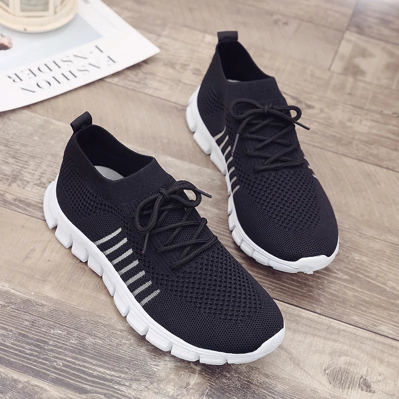 Women Mesh Breathable Shoes Slip on Flat Shoes Woman Tenis Ladies Casual Shoes Walking Footwear Sneakers Womens Vulcanize Shoes