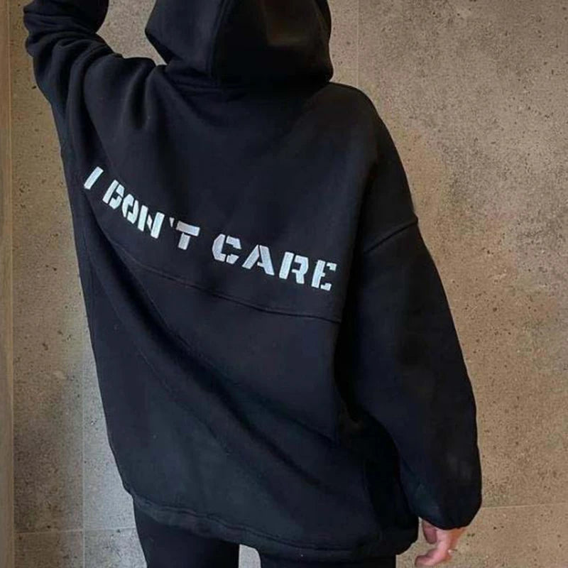 2024 New Women's Casual Fashion Print Suit Solid Color Thickened Warm Hooded Top Elastic Sports Pants Female's Two Piece Set