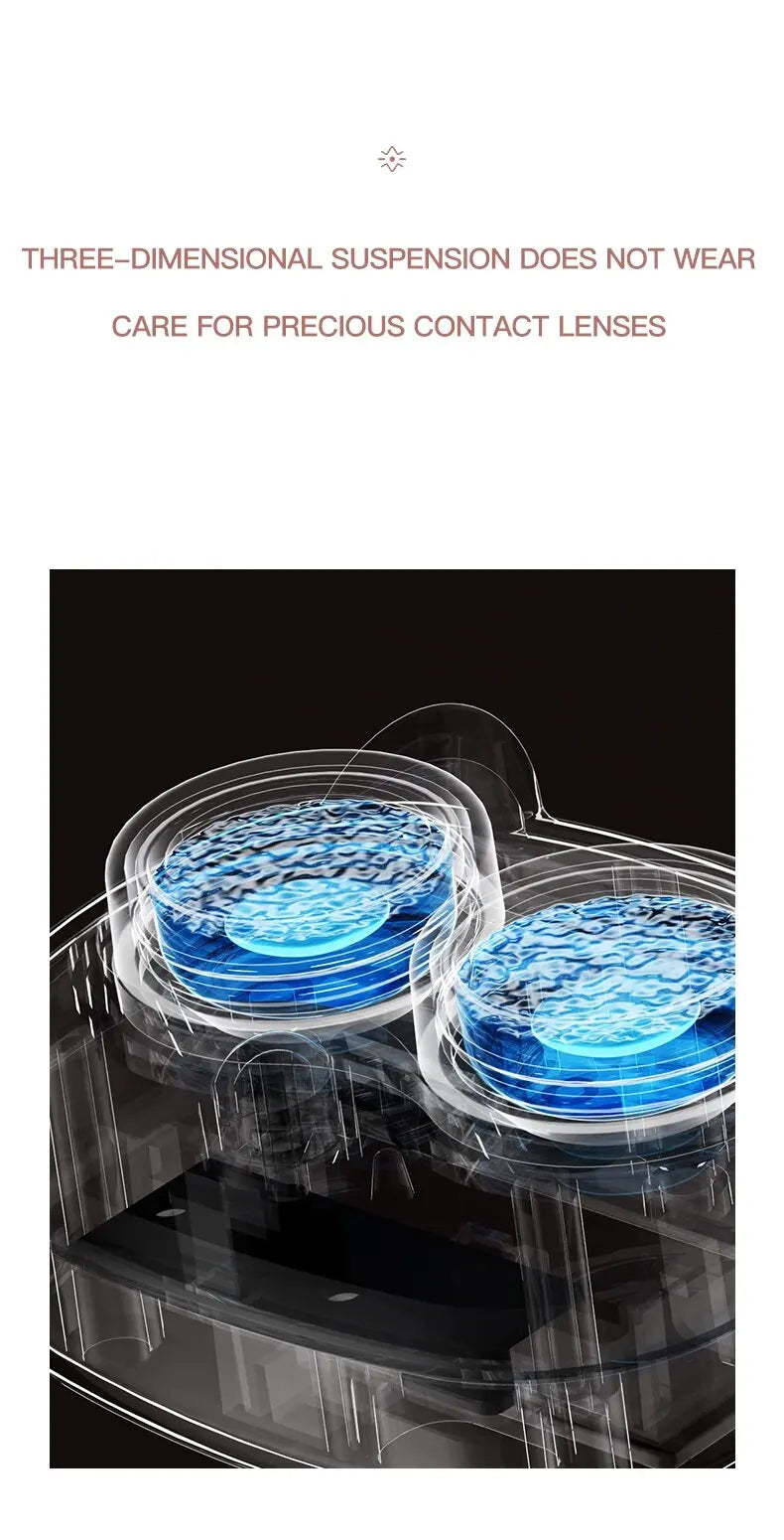 Portable Contact Lens Cleaner High Frequency Vibration Contact Lens Cleaning Case Beauty Pupil Storage Cleaning Container Tools