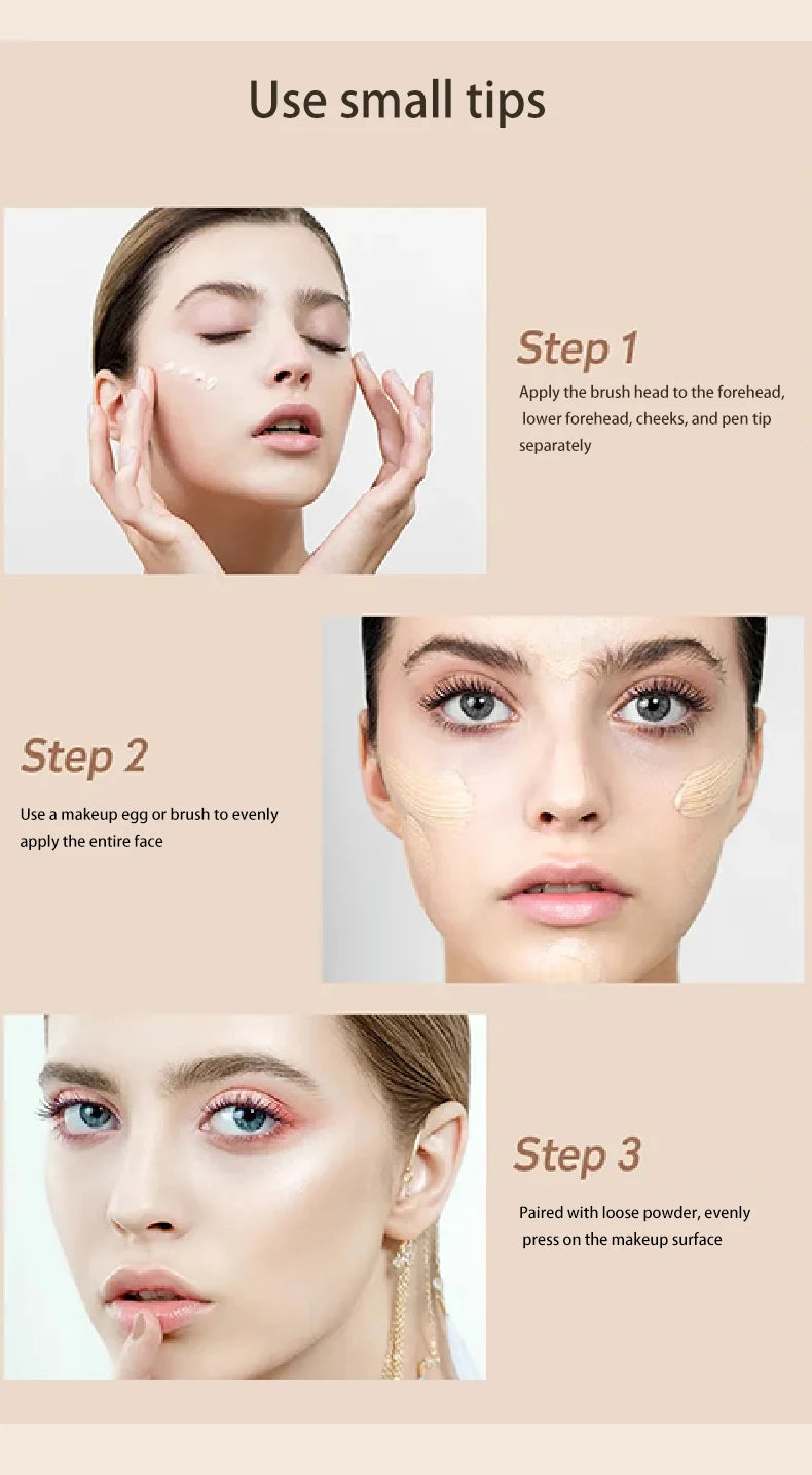 6-color Flawless Foundation, Improving Uneven Skin Tone, Light, Medium Coverage, Semi-matte, Vegan.