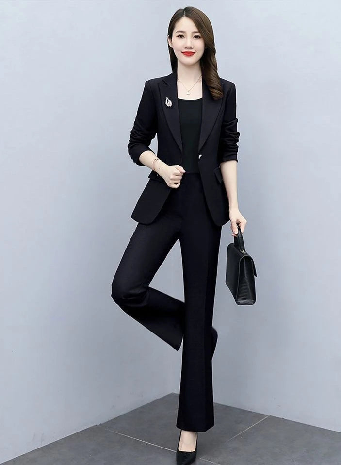 Outfit Wide Leg Trouser Suit Blazer and Womens 2 Pant Sets White Two Piece Set Pants for Women Formal Business Sexy Classy Xxl D