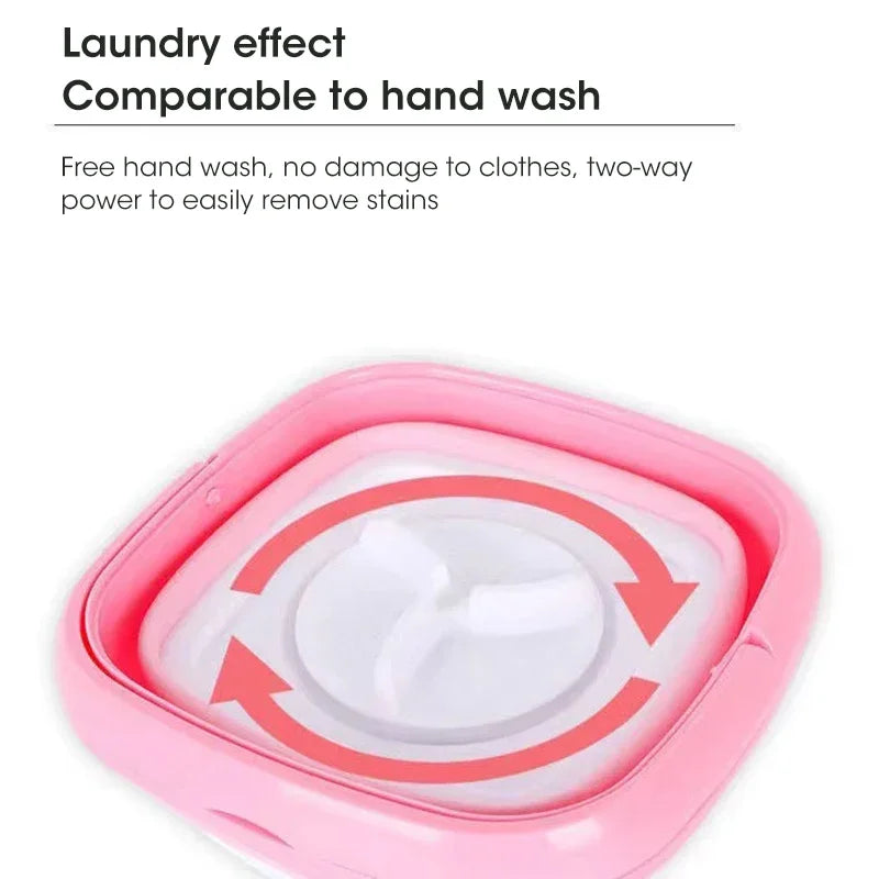 Folding Washing Machine For Clothes With Dryer Bucket Washing For Socks Underwear Mini Washing Machine With Drying Centrifuge