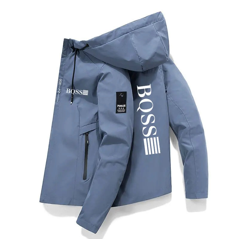 2024 New Spring And Autumn Brand Men's Windproof Zipper Jacket Casual High Quality Hooded Baseball Jacket Outdoor Sports Jacket