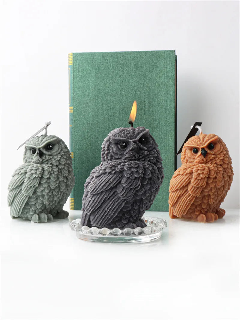 Halloween Cute Owl Candle Silicone Mold For Festive And Romantic Decoration Gypsum form Homemade Handicraft Gift Making Kitchen