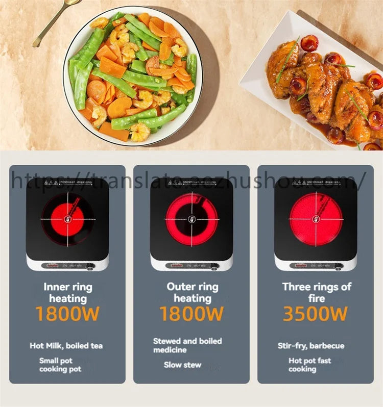 Hemispheric electric ceramic stove for stir-frying 3500w induction cooker high-power multi-functional pot-free light wave stove