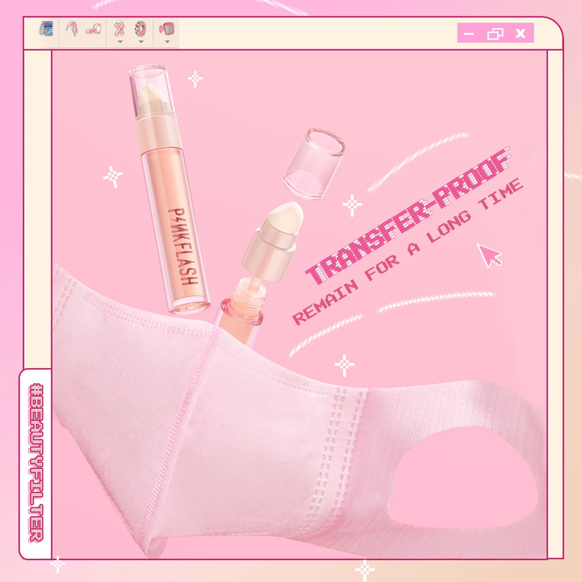 PINKFLASH Flawless Liquid Concealer Pen Waterproof Full Coverage Breathable Matte Liquid Face Foundation Makeup Women Cosmetics
