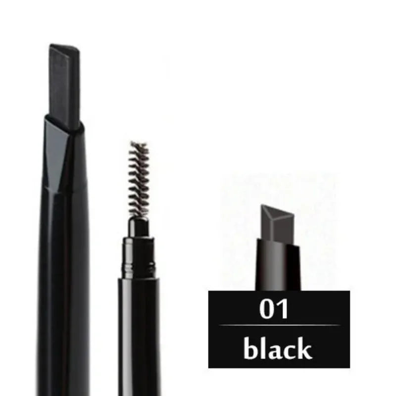 5 Color Double Ended Eyebrow Pencil Waterproof Make Up Long Lasting No Blooming Rotatable Triangle Eye Brow Tattoo Pen Makeup