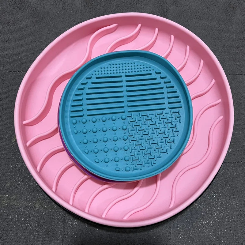 Pet supplies Slow Food Bowl Cat Anti-Knockover Anti-Slip Food Bowl Puppy Anti-choking Silicone Toy Food Plate