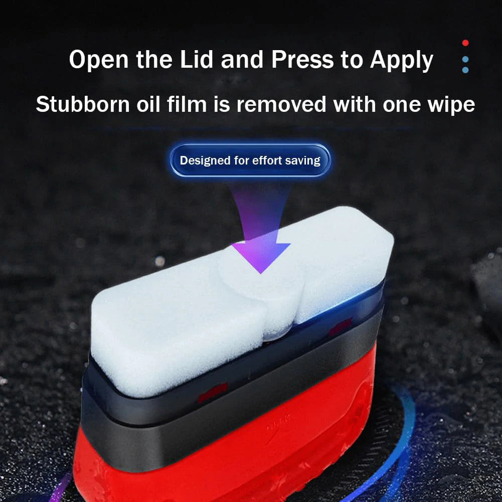 Car Windshield Cleaner Removes Dirt Oil Film Remover Car Glass Sponge Cleaning Brush Powerful Windshield Oil Film Stain Removal