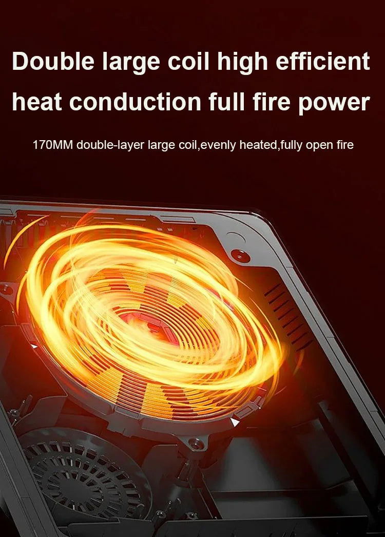110V/220V Electric Magnetic Induction Cooker Waterproof Hot Pot Oven Furnace Cooking Stove Kitchen Hotpot Heater Cooktop 2200W