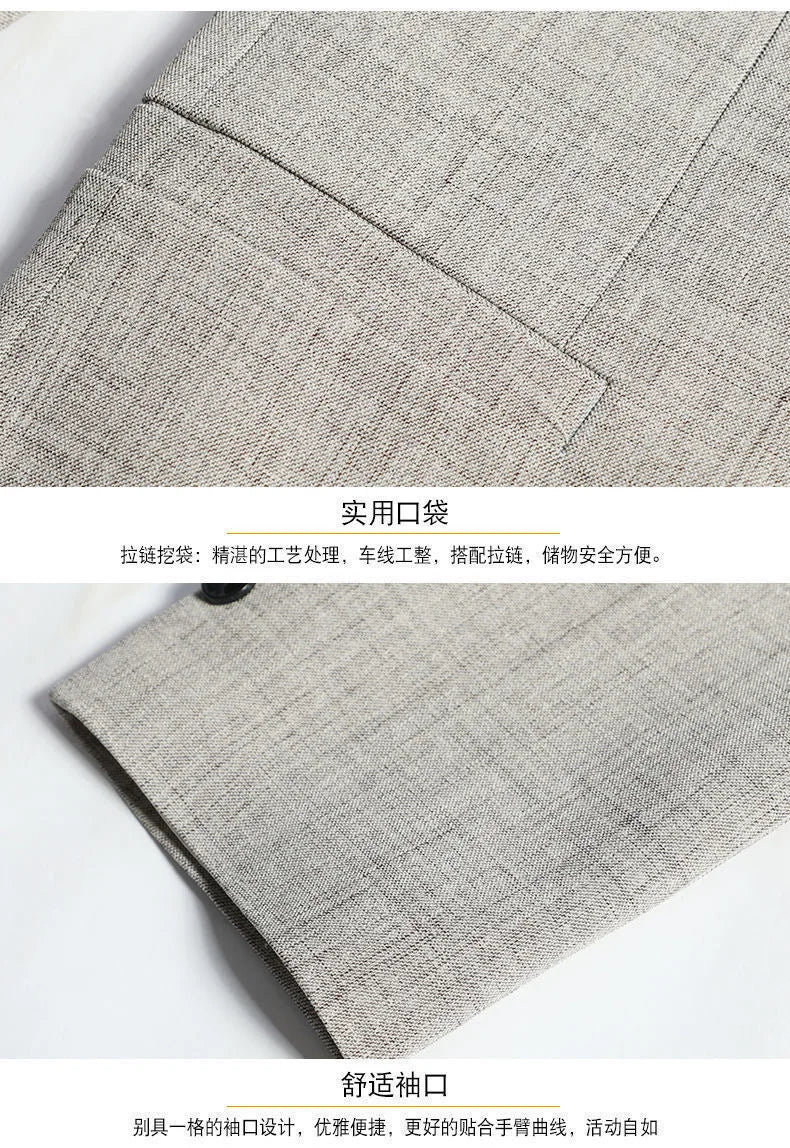 2024 New Men Suit Jacket Thin Blazers Spring Autumn Solid Business Casual Suit Jacket Men Clothing Blazer Hombre Coats