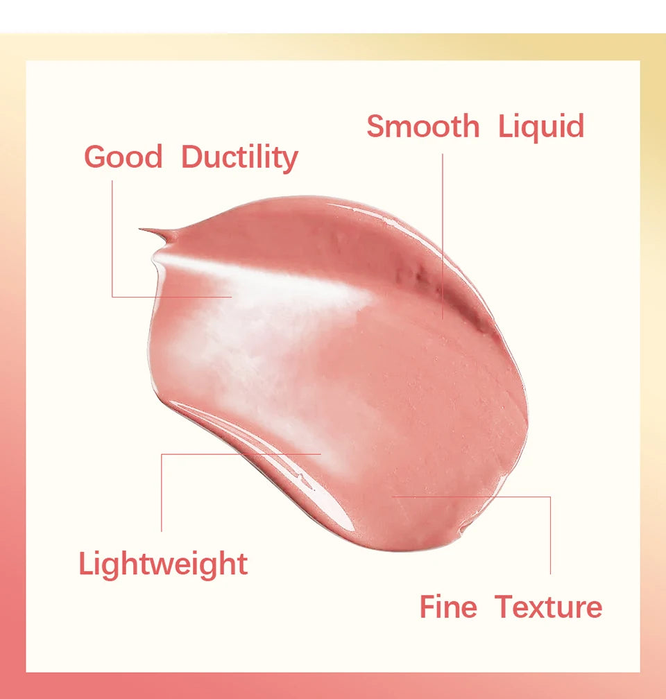 7.5ml Matte Liquid Blush Velvet Blusher Orange Peach Face Pigment Lasting Beauty Natural Cheek Tint Cream Waterproof Blush