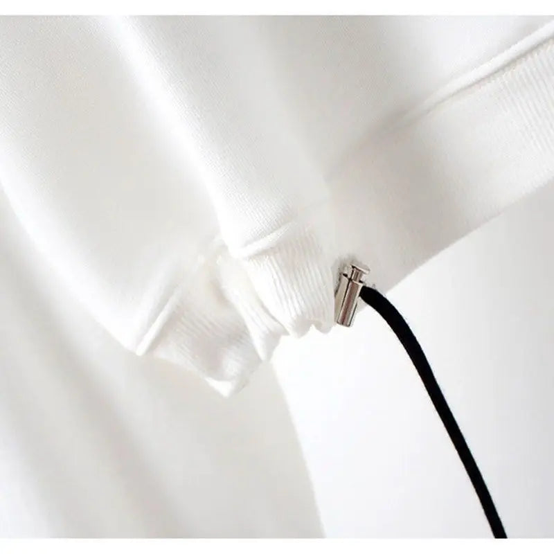 Y2k Sweatshirt For Women Short Embroidery Spring Autumn New Loose Korean Fashion Long Sleeve Drawstring Pullover Top Woman