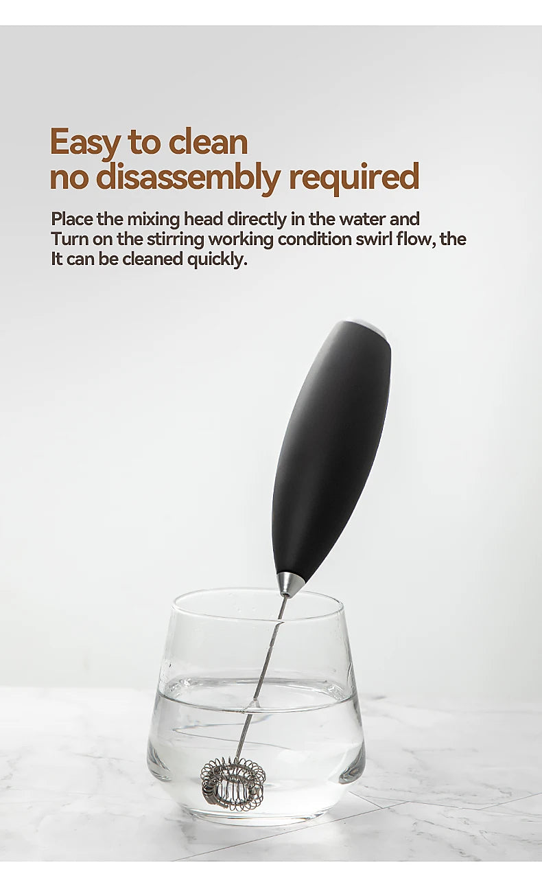 1PC Electric Egg Beater Milk Frother Wireless Handheld Coffee Cappuccino Frother Household Mini Whisk Mixer