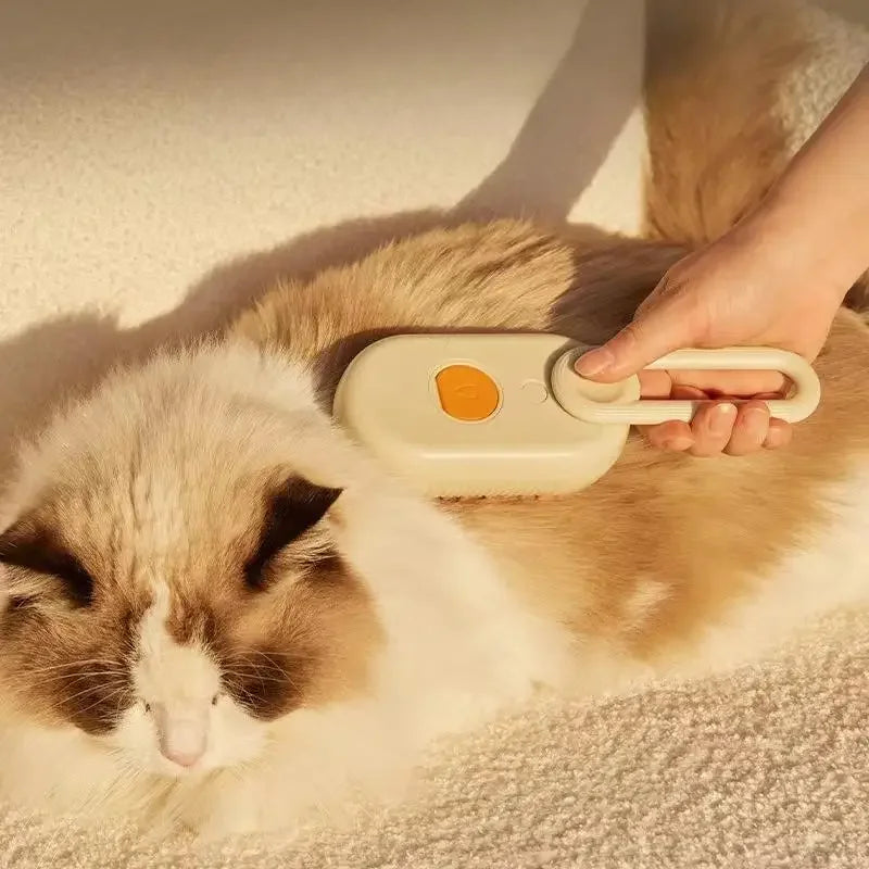 Pet Steam Brush Cat Dog Cleaning Steamy Spray Massage Beauty Comb 3 In 1 Hair Removal Grooming Supplies Pets Accessories