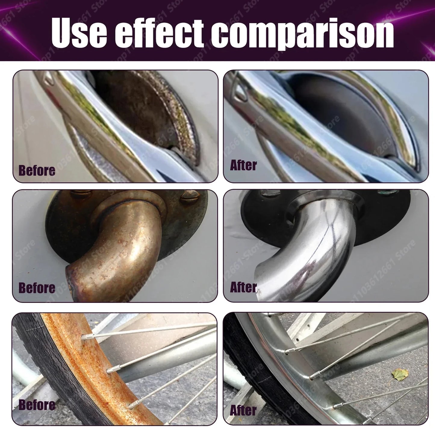 Car Rust Remover Auto Parts Maintenance Cleaner Remove Rust Spray Rapid Derusting Prevent Corrosion