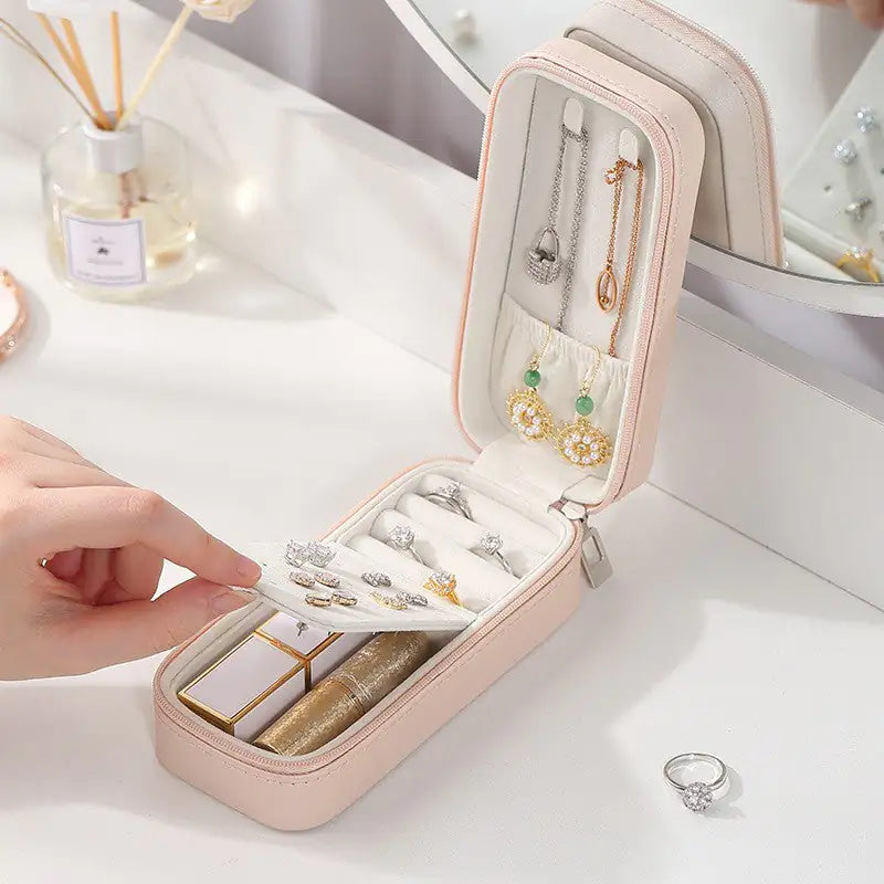 Portable Rectangular Jewelry Box