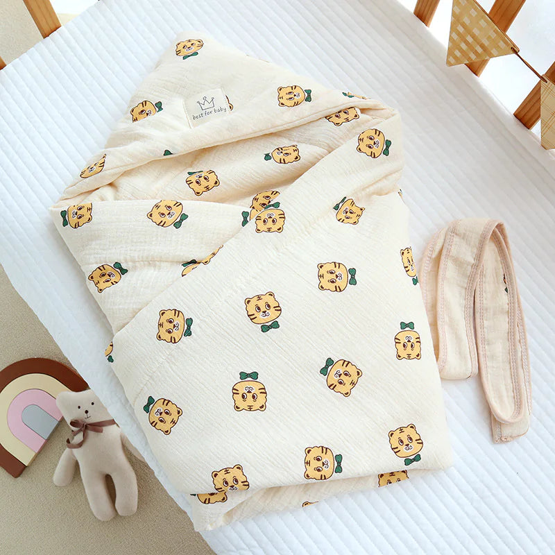 Newborn Crepe Beanie Fleece Quilted Bag