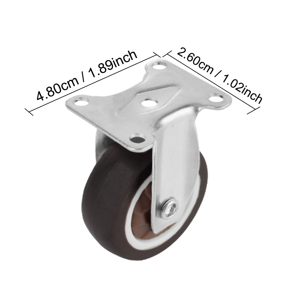 4Pcs Furniture Caster For Platform Trolley Chair Accessory Swivel Caster Universal 1/2 inches Soft Rubber Wheel 360°