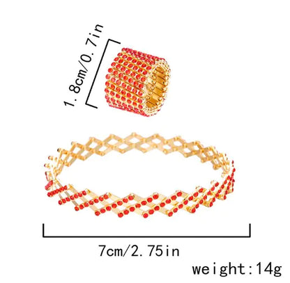 Diamond-Studded Ring Bracelet