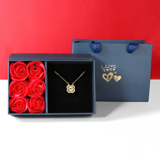 Luxury Four-Leaf Clover Pendant Necklace