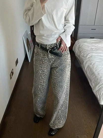 Women's Vintage Leopard Jeans