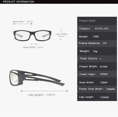 HOOLDW Polarized Photochromic Sunglasses Men Outdoor Sports Chameleon Sun glasses Driving Goggles Glasses Change Color Eyewear