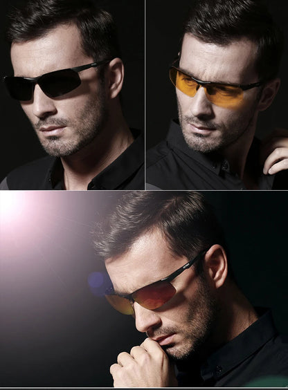 VEITHDIA Aluminum Magnesium Men's Polarized VU400 Sun Glasses Night Vision Mirror Male Eyewear Sunglasses Goggle Oculos  6502