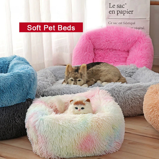 Wholesale Breathable Square Dog Beds Kennel Winter Thickening Warm Dog Mat Cats Nest Soft Long Plush Dog Basket Pet Cushion