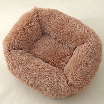 Wholesale Breathable Square Dog Beds Kennel Winter Thickening Warm Dog Mat Cats Nest Soft Long Plush Dog Basket Pet Cushion