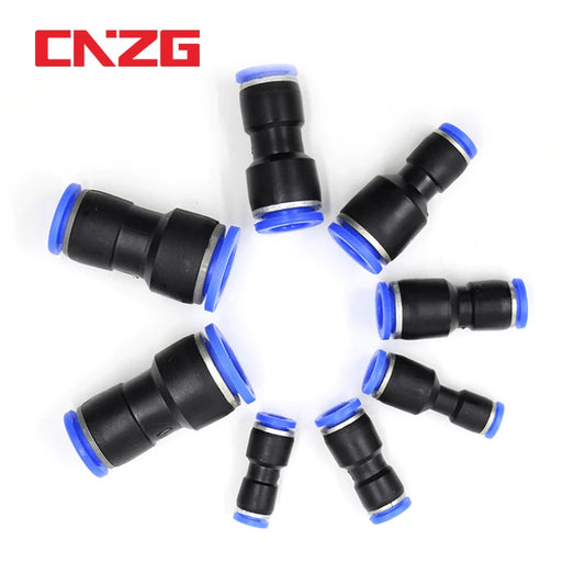 Pneumatic Fittings Fitting Plastic Connector PU PG 4mm 6mmTo 8mm 10mm Air Water Hose Tube Push in Straight Gas Quick Connectors