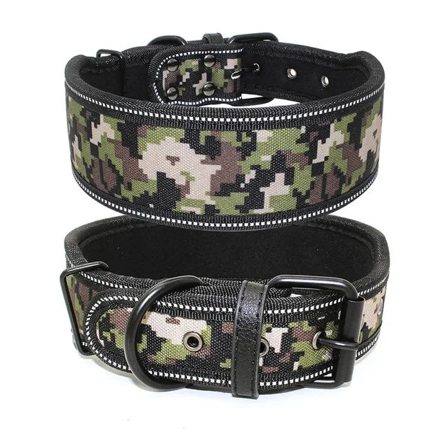 10 Colors Reflective Puppy Big Dog Collar with Buckle Adjustable Pet Collar for Small Medium Large Dogs Pitbull Leash Dog Chain