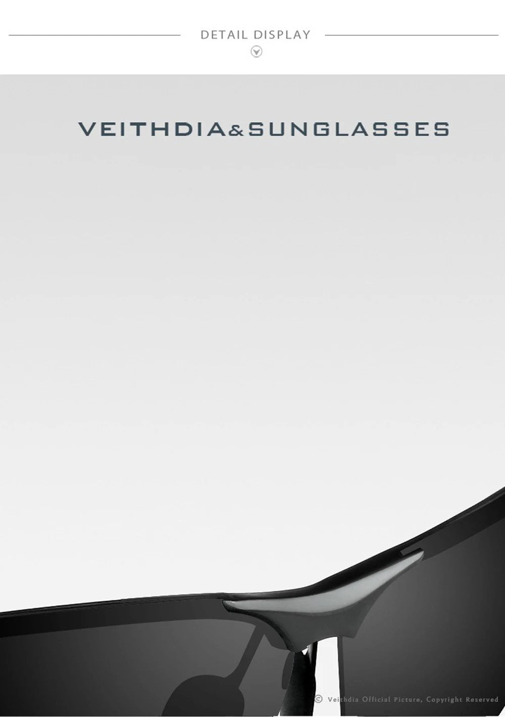 VEITHDIA Aluminum Magnesium Men's Polarized VU400 Sun Glasses Night Vision Mirror Male Eyewear Sunglasses Goggle Oculos  6502