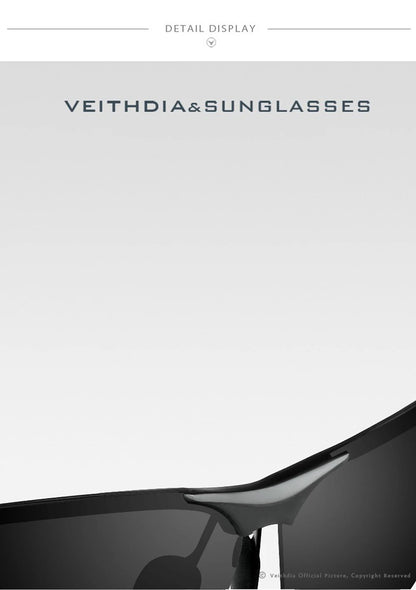 VEITHDIA Aluminum Magnesium Men's Polarized VU400 Sun Glasses Night Vision Mirror Male Eyewear Sunglasses Goggle Oculos  6502