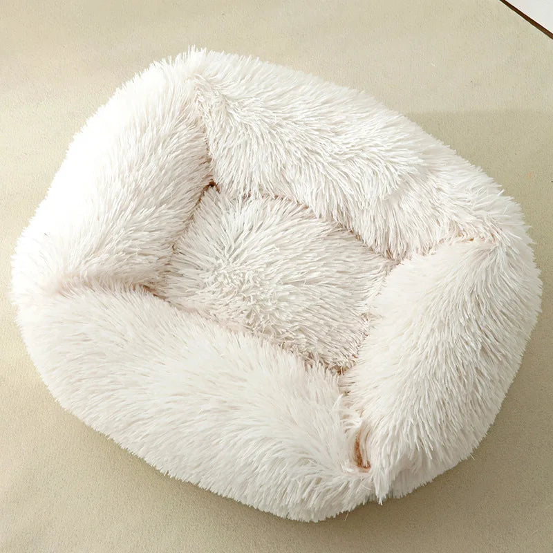 Wholesale Breathable Square Dog Beds Kennel Winter Thickening Warm Dog Mat Cats Nest Soft Long Plush Dog Basket Pet Cushion
