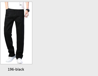 Men's Thin Straight-leg Loose Jeans Summer New Classic Style Advanced Stretch Loose Pants 7 Colors Available Size 35 42