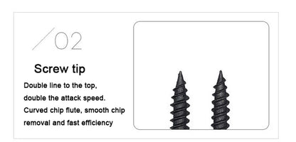 50Pcs M3.5 High-Strength Screw Drywall Screw Self-Tapping Screw Woodworking Lengthened Hardened Black Plasterboard Cross Screw