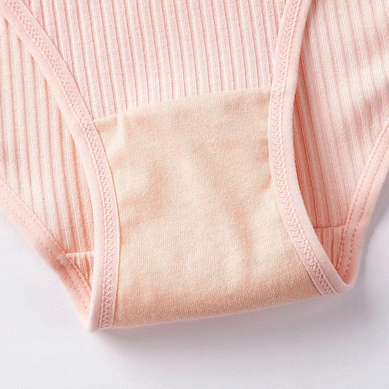 Striped Women's Panties Soild Women's Underwear Ladies Underpants Sexy V Panty Cotton Lingerie Female Soft Underpants S-XXL 1PCS