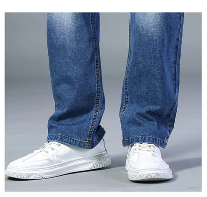 Men's Thin Straight-leg Loose Jeans Summer New Classic Style Advanced Stretch Loose Pants 7 Colors Available Size 35 42