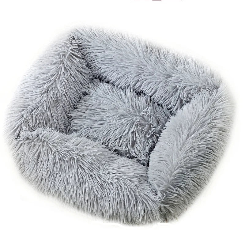 Wholesale Breathable Square Dog Beds Kennel Winter Thickening Warm Dog Mat Cats Nest Soft Long Plush Dog Basket Pet Cushion
