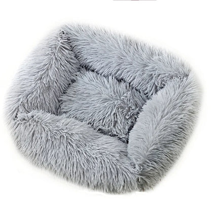 Wholesale Breathable Square Dog Beds Kennel Winter Thickening Warm Dog Mat Cats Nest Soft Long Plush Dog Basket Pet Cushion