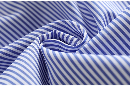 AOSSVIAO Casual Women Shirts 2024 Summer New Fashion Collar Blouse Stripe Buttons White Shirt Women Tops Streetwear