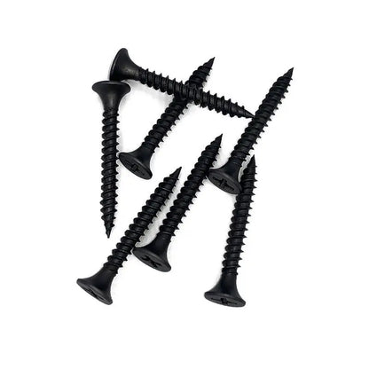 50Pcs M3.5 High-Strength Screw Drywall Screw Self-Tapping Screw Woodworking Lengthened Hardened Black Plasterboard Cross Screw
