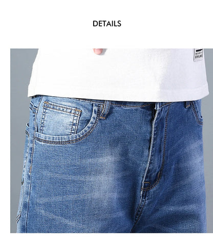 Men's Thin Straight-leg Loose Jeans Summer New Classic Style Advanced Stretch Loose Pants 7 Colors Available Size 35 42